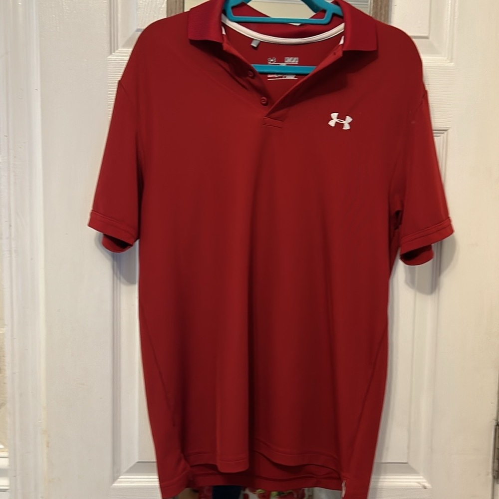 3 golf shirts Under Armour MK 3 golf shirts Red & Blue (2) UA / Grey 1 MK